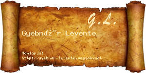 Gyebnár Levente névjegykártya