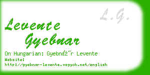 levente gyebnar business card